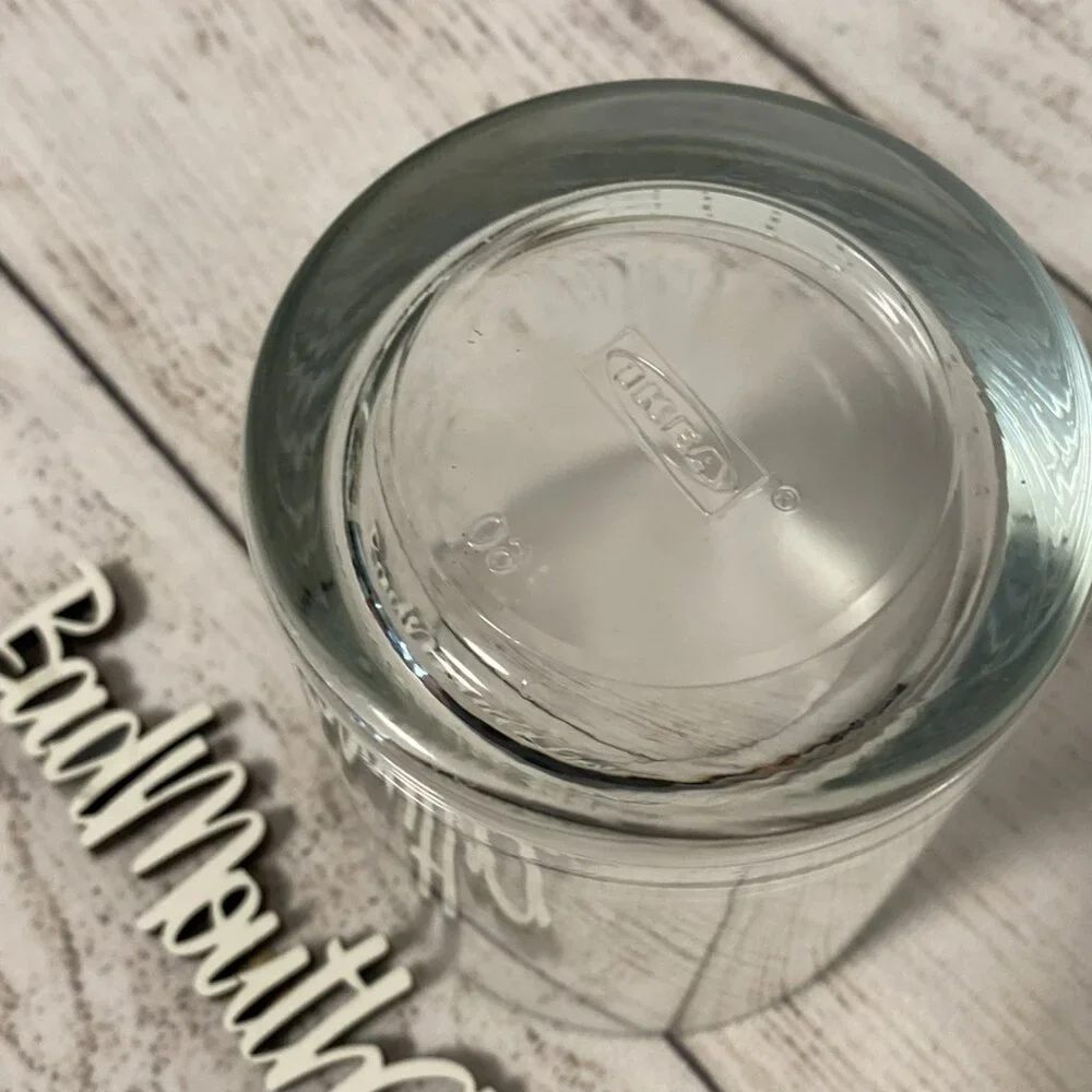 Ikea Recycled Clear Glass Candle Holder Decor